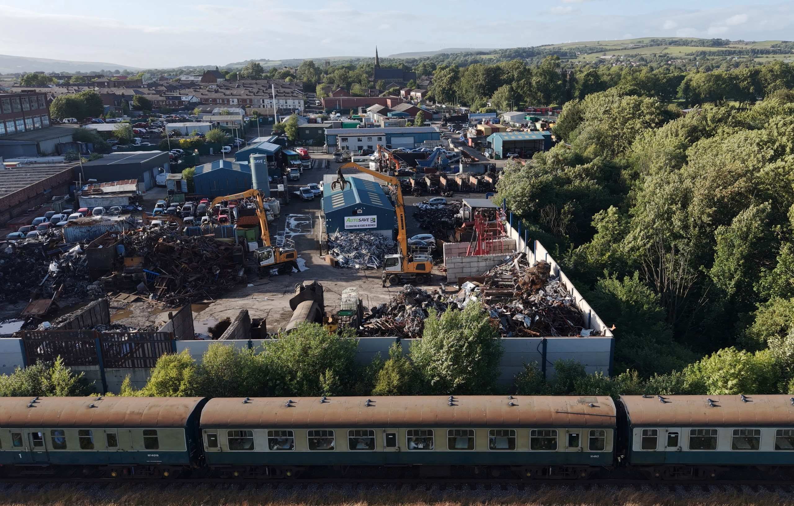 Aerial shot of the Autosave yard